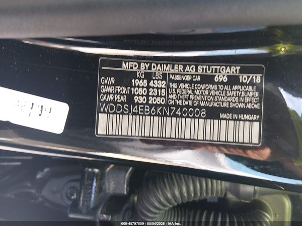 2019 MERCEDES-BENZ CLA 250 CLA250