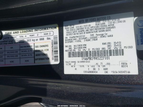 2017 FORD MUSTANG GT PREMIUM