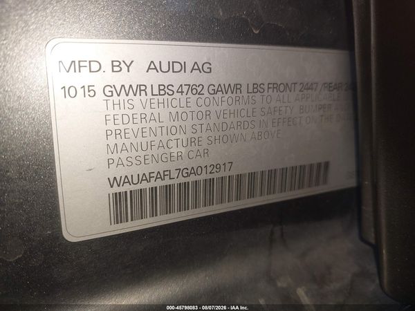 2016 AUDI A4 PREMIUM