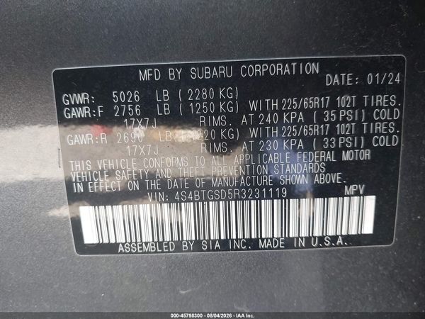 2024 SUBARU OUTBACK WILDERNESS