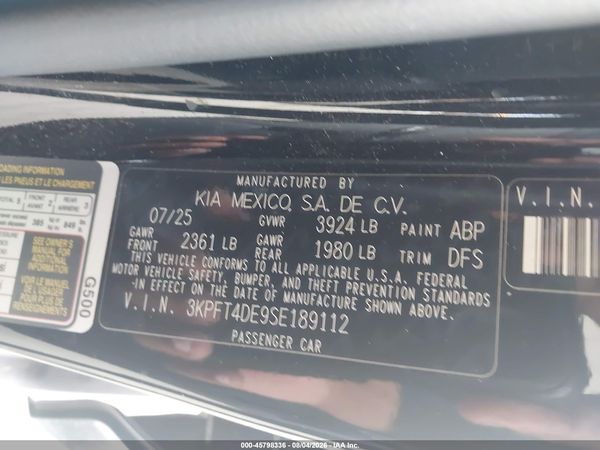 2025 KIA K4 LXS