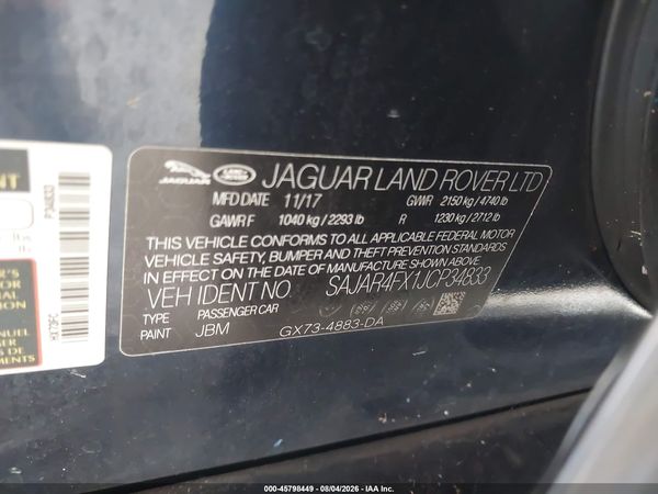 2018 JAGUAR XE 25T