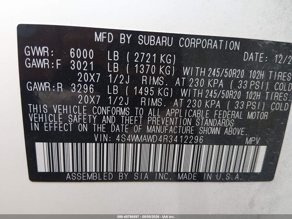2024 SUBARU ASCENT TOURING 7-PASSENGER — I9