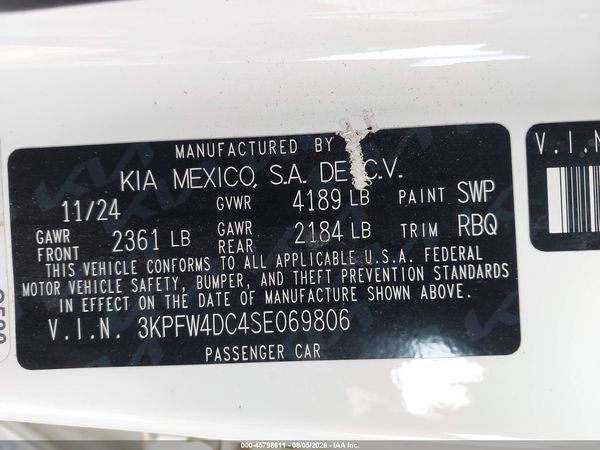 2025 KIA K4 GT-LINE TURBO
