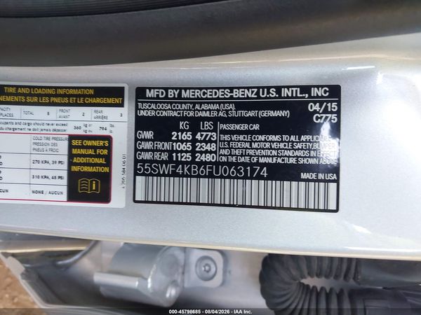 2015 MERCEDES-BENZ C 300 SPORT 4MATIC