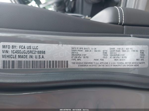 2024 DODGE DURANGO SRT 392 ALCHEMI AWD