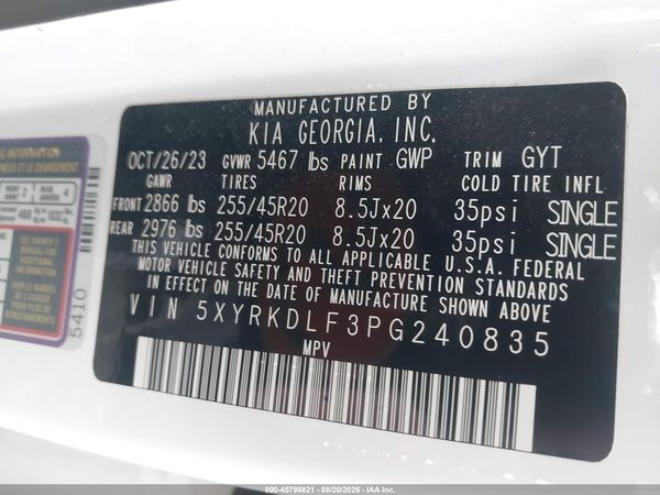 2023 KIA SORENTO SX