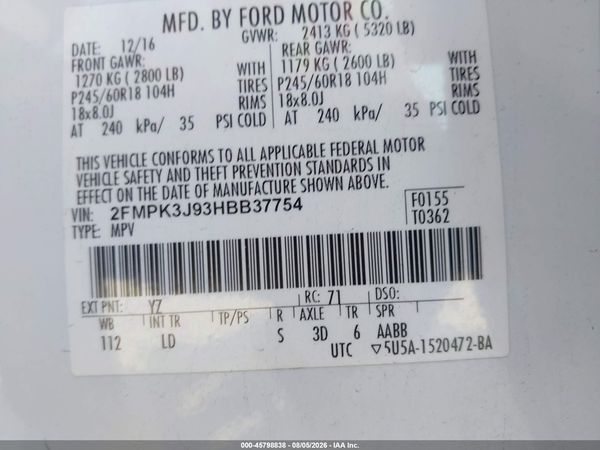 2017 FORD EDGE SEL