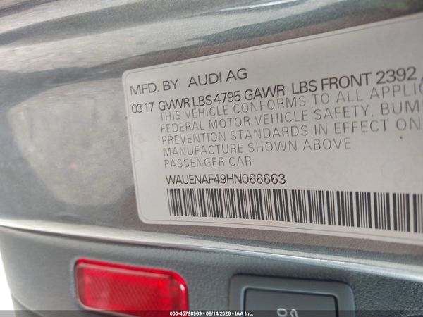 2017 AUDI A4 PREMIUM PLUS