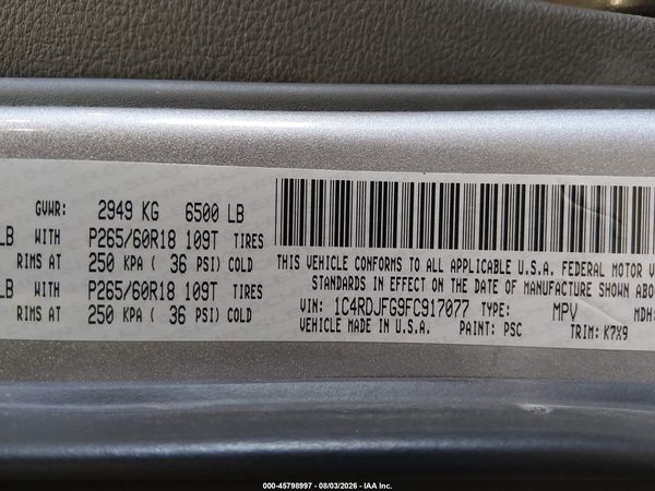 2015 DODGE DURANGO SPECIAL SERVICE