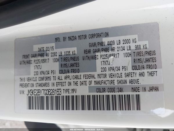 2016 MAZDA CX-5 SPORT