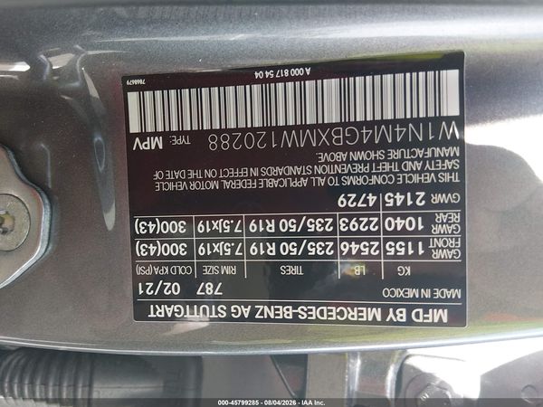2021 MERCEDES-BENZ GLB 250 GLB250