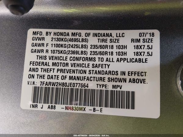 2018 HONDA CR-V EX-L/EX-L NAVI