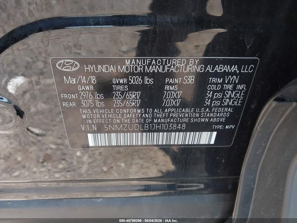 2018 HYUNDAI SANTA FE SPORT 2.4L