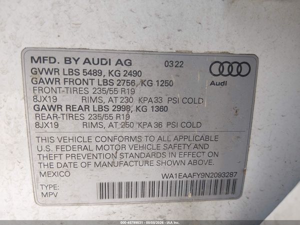2022 AUDI Q5
