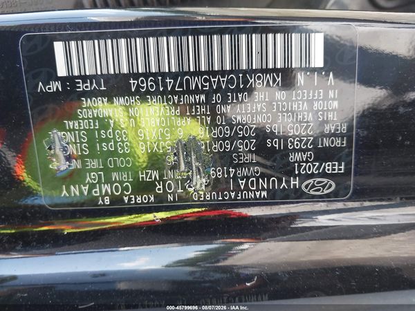 2021 HYUNDAI KONA SE