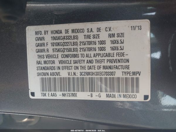 2014 HONDA CR-V LX