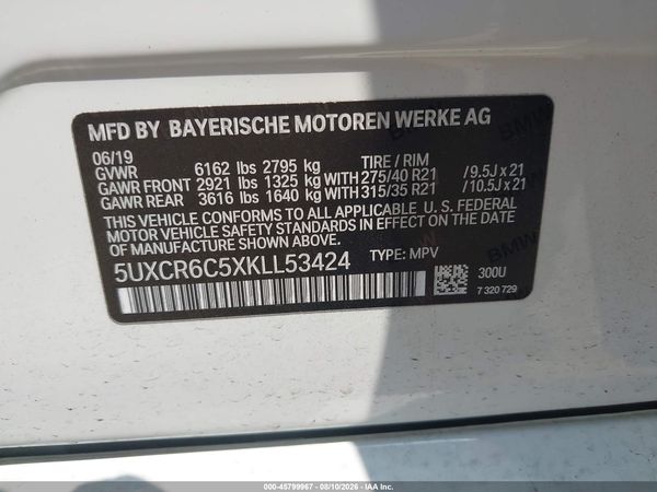 2019 BMW X5 XDRIVE40I