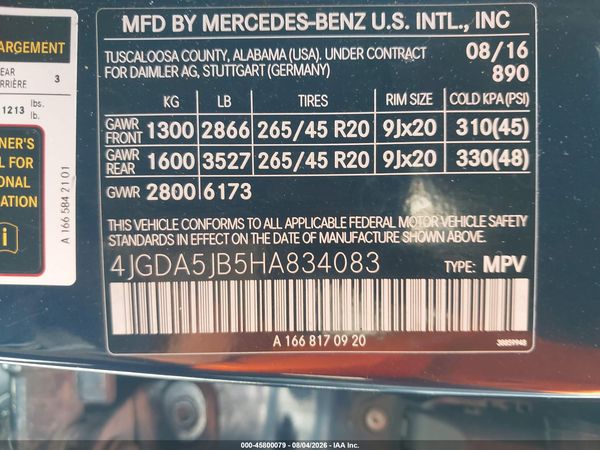 2017 MERCEDES-BENZ GLE 350 GLE350