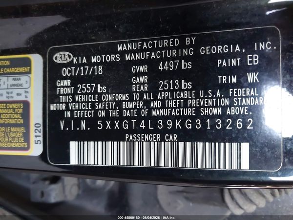 2019 KIA OPTIMA LX
