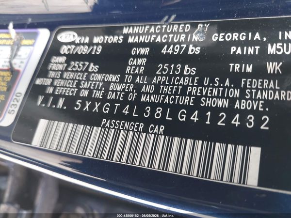 2020 KIA OPTIMA S