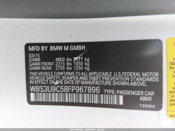 2015 BMW M4