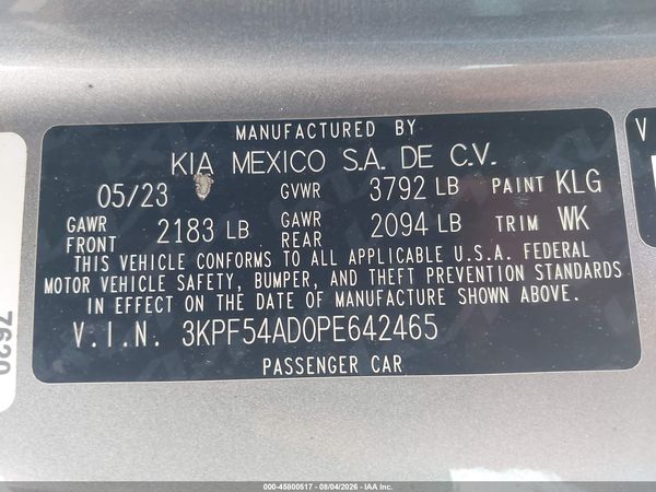 2023 KIA FORTE GT-LINE