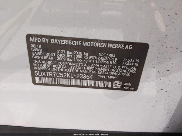 2019 BMW X3 SDRIVE30I