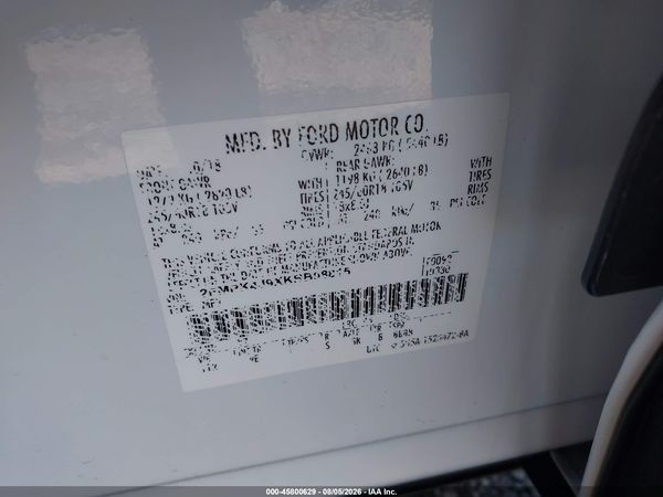 2019 FORD EDGE SEL — I9