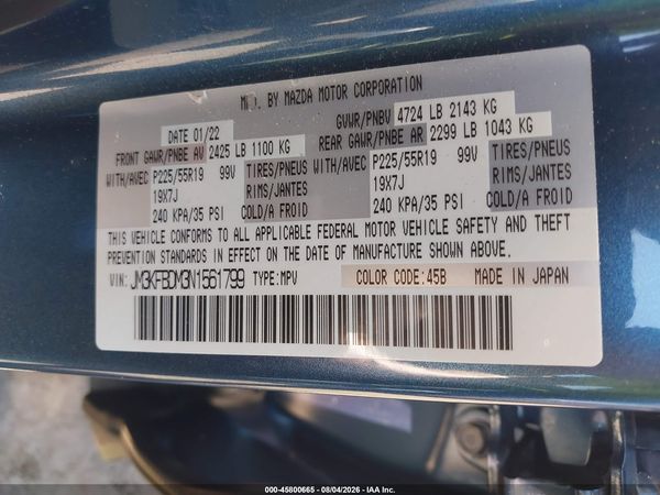 2022 MAZDA CX-5 2.5 S PREMIUM — I9
