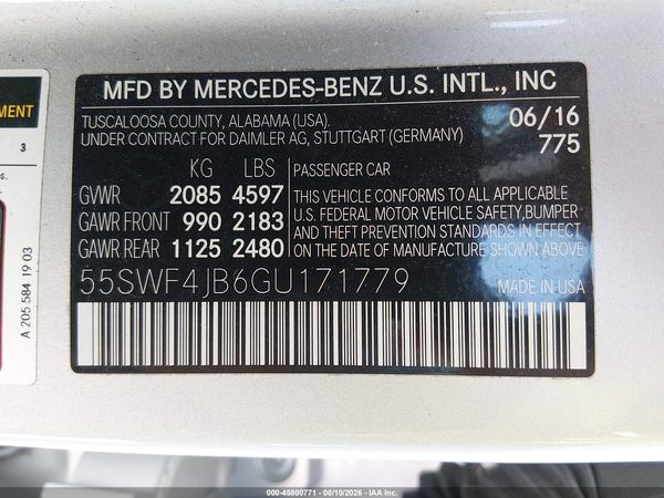 2016 MERCEDES-BENZ C 300 C300