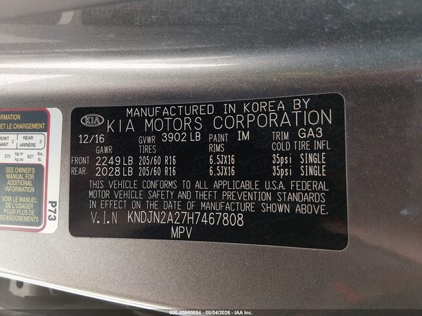 2017 KIA SOUL Base