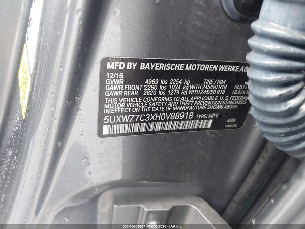 2017 BMW X3 SDRIVE28I