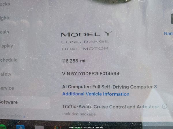 2020 TESLA MODEL Y