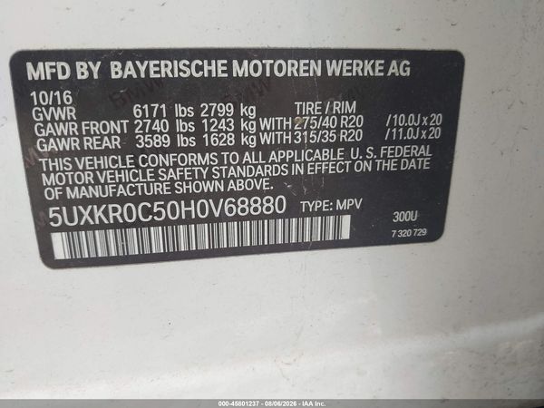 2017 BMW X5 XDRIVE35I