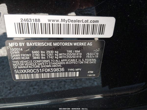 2015 BMW X5 XDRIVE35I