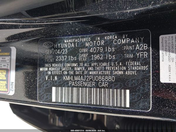 2023 HYUNDAI ELANTRA HYBRID BLUE