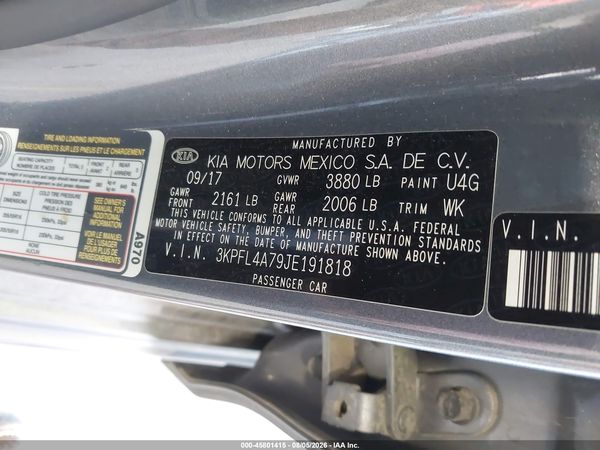 2018 KIA FORTE S