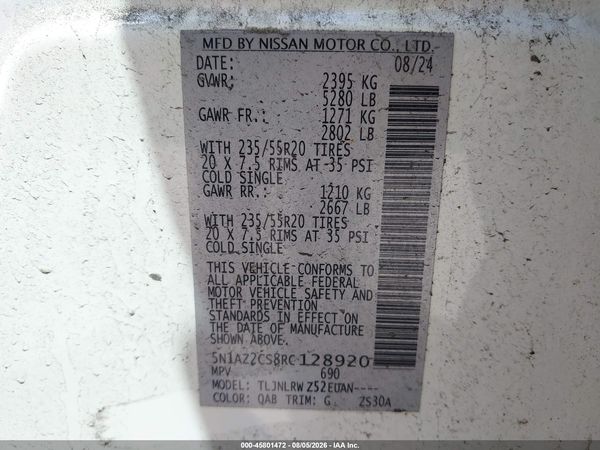 2024 NISSAN MURANO SL INTELLIGENT AWD — I9