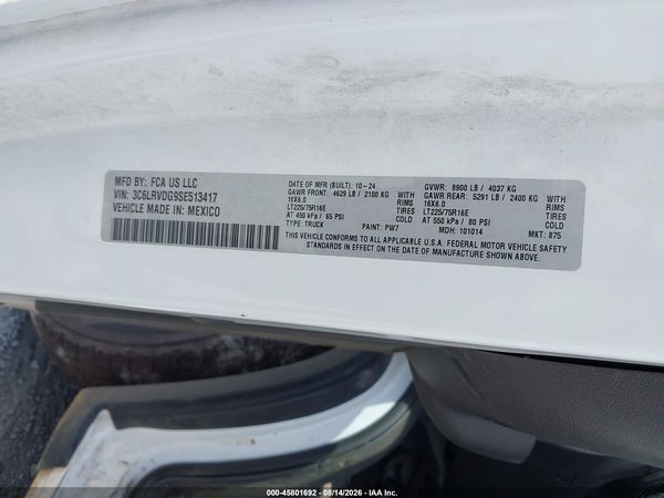 2025 RAM PROMASTER 2500