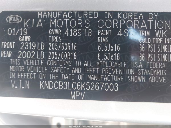 2019 KIA NIRO LX