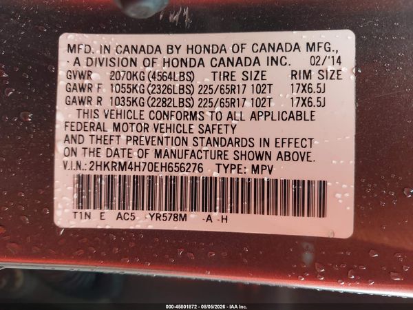 2014 HONDA CR-V EX-L