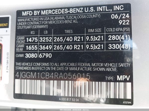 2024 MERCEDES-BENZ EQE 350 SUV 4MATIC