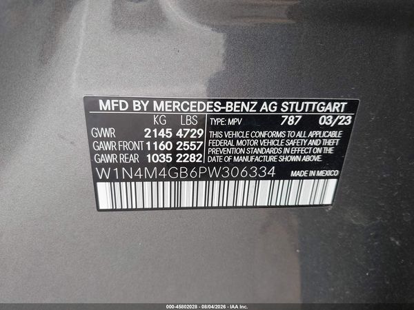 2023 MERCEDES-BENZ GLB 250 GLB250