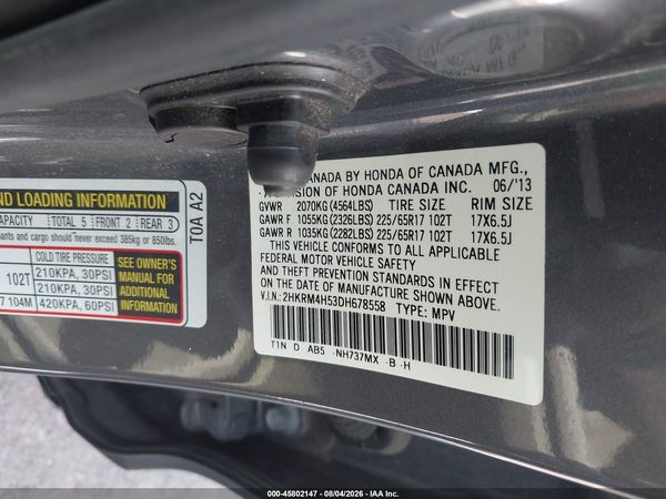 2013 HONDA CR-V EX