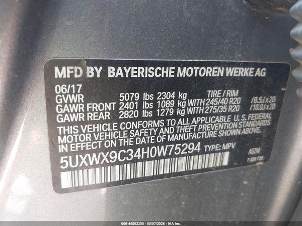 2017 BMW X3 XDRIVE28I