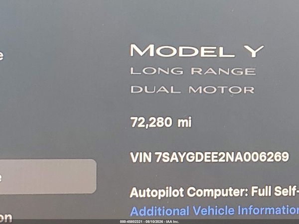 2022 TESLA MODEL Y
