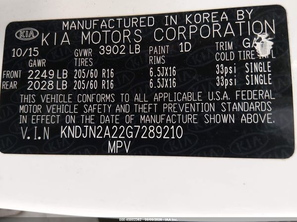 2016 KIA SOUL Plus