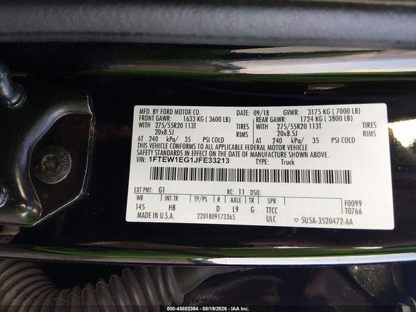 2018 FORD F-150