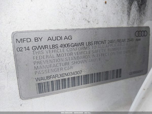 2014 AUDI A4 2.0T PREMIUM